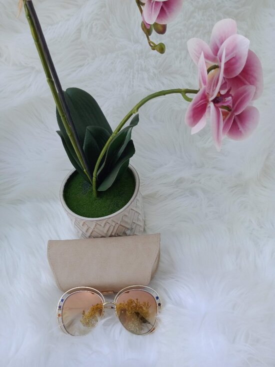 NEW CHLOE Delilah Sunglasses Style # CE169S889 Gold Frame Gradient Brown Lenses main image 14